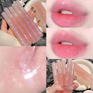 Lip Gloss 4 kleuren Glitter Hydraterende transparante spiegelwaterolie Duidelijke primer Hydraterende dikke vloeibare lippenstiftmake -up