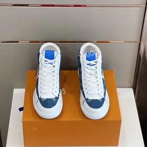 2023 mocka kalvskinn stövlar sneakers tyg laminerad designer casual skor lyx män reflekterande sneaker kalvskinn