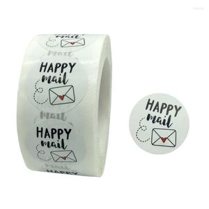 Подарочная упаковка 500pcs/Roll Round White DIY спасибо за ваши наклейки на заказа