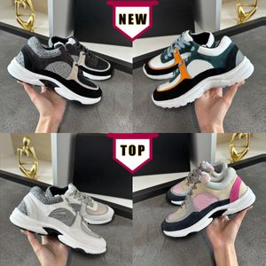 Tasarımcı Dana Derisi Günlük Ayakkabılar Yansıtıcı Spor Ayakkabıları Vintage Süet Deri Eğitmenler Moda Platformu Patchwork Günlük Ayakkabılar Bağcıklı Baskı Sneaker