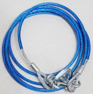 Тяжелая буксировочная веревка 4 мм 5 тонн проволочный кабель Высокий прочность защитный крюк Стальный проволочный прицеп.