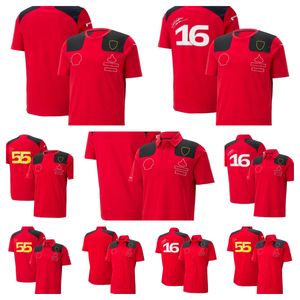 T-shirt F1 Team 2023 Nuova stagione tuta da corsa rossa manica corta abbigliamento ad asciugatura rapida polo da uomo personalizzata
