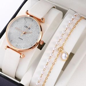 Orologi da polso Orologi da donna Orologio al quarzo in pelle elegante moda per bracciale Set da donna Orologio sportivo casual Orologio Reloj MujerOrologi da polso