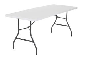 طاولة قابلة للطي 6 أقدام في بقعة بيضاء