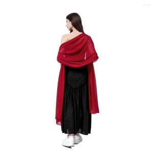 Одеяла 65 240см корейский сплошной цвет прозрачный шифоновый шелковый шарф пляжный полотенце солнцезащитный крем.