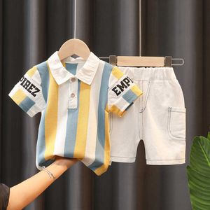 Setler Yaz Giysileri Set Bebek Giysileri PCS Bebek Erkek Çocuklar Kısa Kollu Polo Gömlek Şort Toddler Takım Çocuk Kıyafetleri