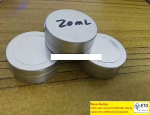 100pcslot 20g 금속 상자 20ml 알루미늄 항아리 립글로스 용기 티 틴 화장품 포장 병