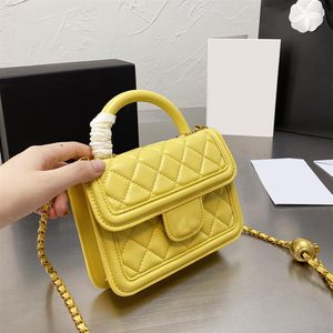 Cały damski luksusowy projektant klasyczny Mini Flap torebki CO TOP ROVES TOBES ZŁOTA MATELASSE Złotą piłkę Crossbody Bag na ramię C285Q