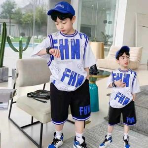 Kleidung Kleinkind Basketball Sport Anzug Kinder Kleidung Set Jahr für Kinder Training Junge Sets Brief Drucken stücke T-shirts Shorts