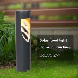 태양 광 LED 정원 잔디밭 램프 야외 조경 장식 단순성 볼라드 가벼운 방수 마당 램프