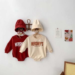 Set di abbigliamento Mesi Maglione da lettera a maniche lunghe in cotone neonato con cappello Completo Neonati Ragazza Ragazzo Tuta Tuta Set di vestiti per bambini