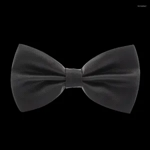 Bow Ties 2023 Fashion Men's For Wedding Double Fabric Black Bowtie Club Formal Anniversary Butterfly Tie With Gift Box