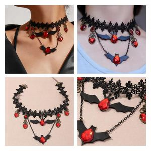 Choker Halloween Sexig halsbandsmycken Kvinnor Lady Girl Elegant Gothic Lace With Wedding Party Cosplay