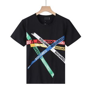 Ny D2 DSQ-ikon GG-m￤ns T-shirts 22SS-m￤rkesdesigner Polo Shirt Topps Luxury Dsquare Print Shorts O-Neck Short Sleeve Men's Shirts DT2013 Streetwearr D8103