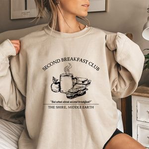 Felpe con cappuccio da donna Felpe Seconda colazione Hobbit Diet Elevensies Camicia The Literature Book Gift for Nerds 230214