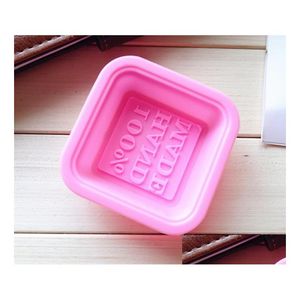 Cake Tools Ny tvål dör med 100 handgjorda bokstäver Sile Sile Square Mold Drop Delivery Home Garden Kitchen Dining Bar Bakeware Dhoja