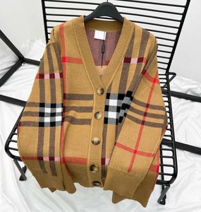 Maglioni da donna Maglioni cardigan firmati giacca da uomo da donna grande plaid di lana lavorato a maglia top primavera felpa con cappuccio moda W10K