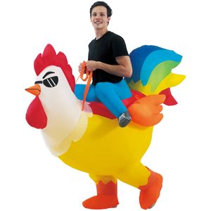 Tema Costume Adulto Bambini Gallo Flamingo Cosplay Costume gonfiabile Animale Anime Abito Abiti Carnevale Costumi di Halloween per uomo Donna 230214