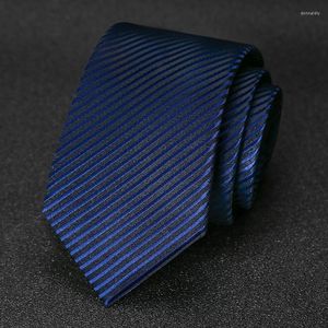 Bow Ties High Quality 2023 Designers Brands Fashion Business Casual 7cm Slim For Men Twill Navy Blue Necktie Work With Gift Box