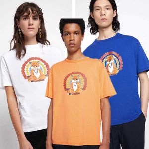 Maison Kitsune Damen Designer-T-Shirt, modische Tops, bedrucktes, lässiges Kurzarm-T-Shirt, drei Farben in