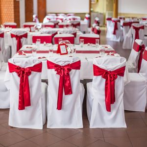 Sashes Chair Wedding s Knot Sash Satin Fabric Bow Cover for Party Banquet Event Decorations 230213