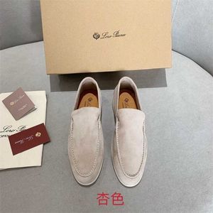 이탈리아 디자이너 Loropiana Shoes 남자 신발 로프 신발과 크리켓 신발 스웨이드 niujing 신발 게으른 신발 높은 탄력 P4DB