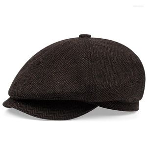 Berets 2023 бренд зимний берет восьмиугольный Sboy Fall/Winter Flower Bud Hat