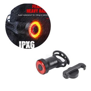 Luci per bici Impermeabile Ciclismo Fanale posteriore per bicicletta Sensore di frenata Ricarica USB COB Evidenziare Accessori per perline lampada