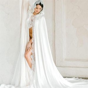 Wraps Silk Satin Hooded Wrap Bracelet With Lace Wedding Bolero Cape Cloak Custom Made High Quality Bridal Jacket Mantle