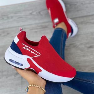 Height Increasing Shoes Fashion Vulcanized Sneakers Platform Solid Color Flats Ladies Shoes Casual Breathable Wedges Ladies Walking Sneakers 230214