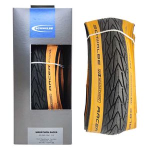 Cykeldäck Marathon Racer för 35-349 16x1 1/3 Ultra Light Side Däck Folding Däck Yellow Edge Anti Puncture 0213