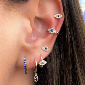 1PC Stainless Steel Ear Cartilage Piercing Hoop Earrings for Women Small Huggie Evil Eye Earings Party Punk Jewelry Accessory