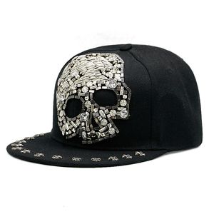 Beanieskull Caps gbcnyier Unisex DJ Fahsion Flat Brim Hat Ночной клуб танцующую девушку хип -хоп -шоу Cap Pole Dance Cool Hiphop 230214