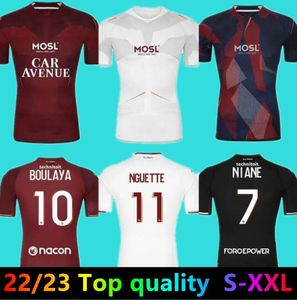 22 23 FC Metz 축구 유니폼 Boulaya Vagner Yade 22-23 Maillot de Foot Udol Niane Centonze Delaine Sarr Nguette Home Away Third