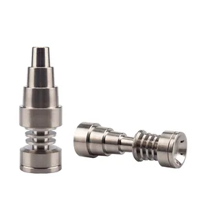 Paladin886 Acessório para fumar 6 em 1 Unha de titânio sem cúpula Universal 10mm 14mm 18mm Masculino Feminino Bongo de vidro Ferramenta para cachimbo de água