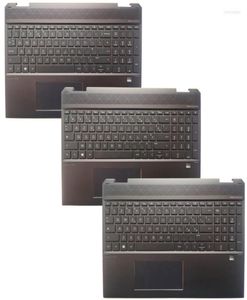 Laptop -ersättningstangentbord UKFRANCH Fritalian IT -tangentbord för Specter X360 15DF TPNQ213 med Palmrest Upper Cover Backlight1924580