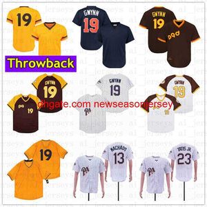 Бейсбольные майки Retrack Retro 23 Fernando Tatis Jr. Jersey 13 Мэнни Мачадо 19 Тони Гвинн 1982