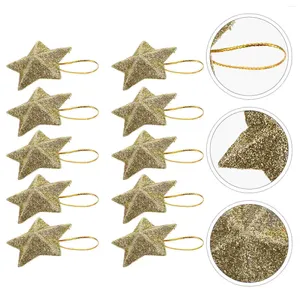 Christmas Decorations Star Ornaments Tree Hanging Ornament Pendant Glitter Decor Stars Holiday Gold Cover Embellishments