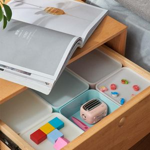 Förvaringslådor Box Organiser Bin Clear Stapelbara diverse leksakslek att låsa lådan levererar kontorsskåp mini skrivbordsbadrum
