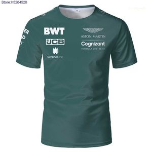 メンズTシャツ2023新しいファッションF1フォーミュラワンレーシングチームサマーウィメン3Dプリント短袖