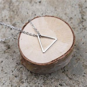 Pendant Necklaces Europe And The United States Chain Female Fashion Titanium Steel Triangle Geometry Clavicle Joker