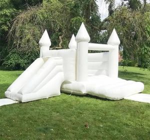 Trampolines de PVC completos comerciais Castelo inflável Casamento Bounce House com slide seco Inflável Centro de Partimento Inflável Free Ship à sua porta