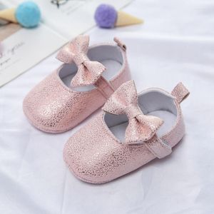 First Walkers Born Baby Girls Shoes Sweet Sequins Princess With Bow Girl Shallow Soft Soled Non-slip Crib Shoes12