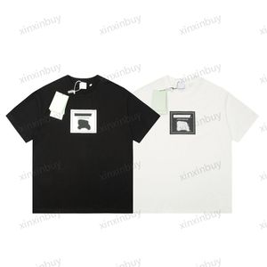 xinxinbuy Herren Designer T-Shirt 23SS Paris England Buchstaben Pferdedruck Kurzarm Baumwolle Damen Weiß Schwarz XS-XL
