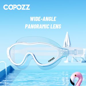 Goggles büyük çerçeve profesyonel yüzme su geçirmez gıda sınıfı silikon gözlükler yüzmek gözlük anti-fog uV yetişkin erkekler kadınlar dalış gözlükleri 230215