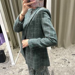 Damen Anzüge Blazer Ankunft Blazer Frauen Mode Design Marke Frau Jacke Mäntel Casual Mädchen Plaid Herbst Winter Kleidung FrauenWomen's