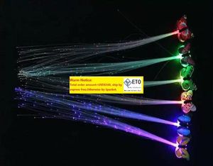 600pcs Kelebek Led Fiber Optik Işıklar yanıp sönen flaş barrettes klip örgüler parti Noel malzemeleri