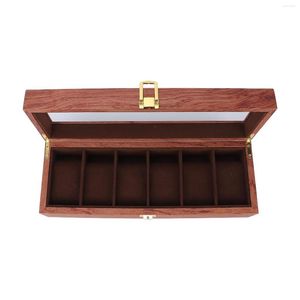 Uhrenboxen Aufbewahrungsbox Fall 6 Slot Luxus Display Organizer für Schmuck K