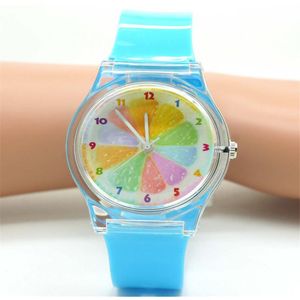 Wristwatches Colorful Strap Fruit Watch Dial Gift For Ladies Boys And Girls Fashion Simple Style Fan Art Watches High Quality