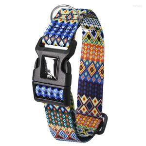 Dog Collars 3.8cm Printed Collar Personalized Martingale Adjustable Nylon For Big Dogs Unique Products Wholesale